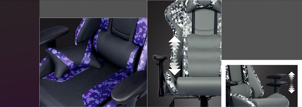 Cooler Master Caliber R1S Gaming Chair - Dark Knight Camo Feature 6