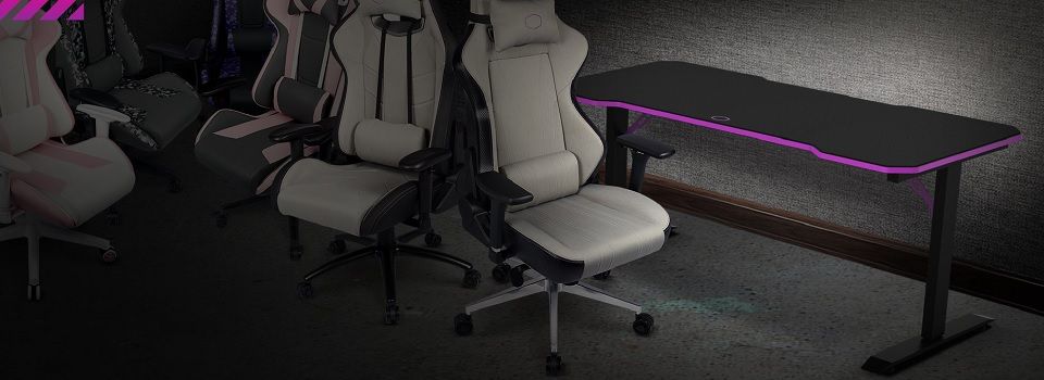 Cooler Master GD160 Gaming Desk - Black/Purple Feature 5