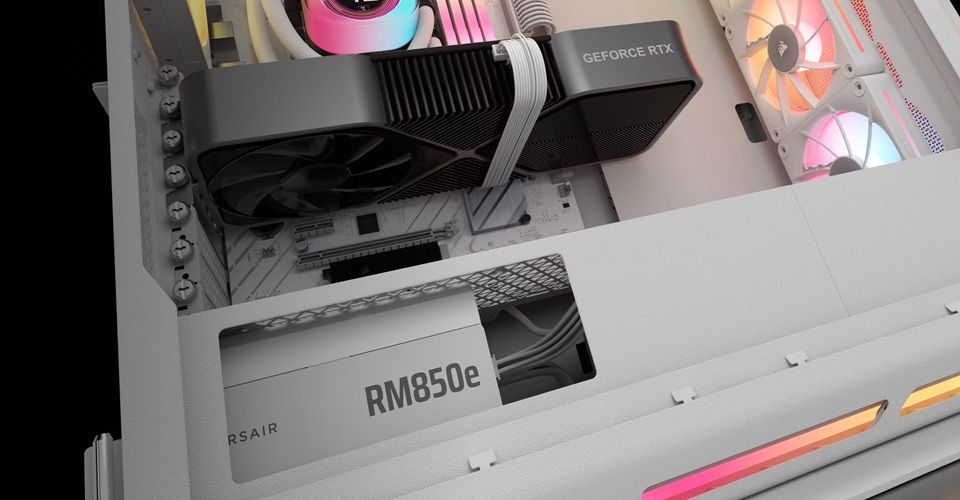 Corsair RM850e Gold Modular ATX 3.1 850W Power Supply White Feature 1