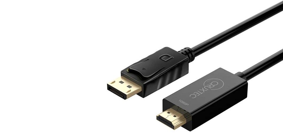 Cruxtec DisplayPort 2m Male to HDMI Male Cable - Black Feature 5