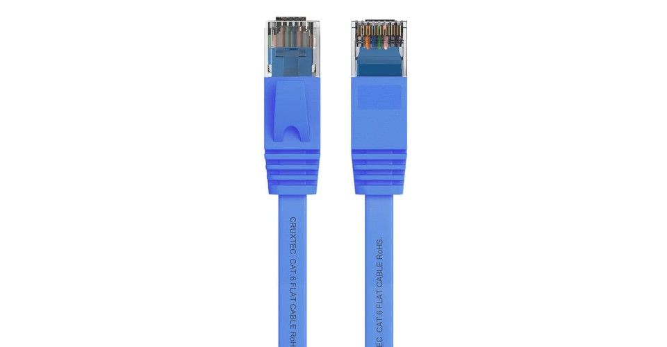 Cruxtec FC6-150-BL 15m Flat CAT6 UTP Ethernet Cable - Blue Feature 3