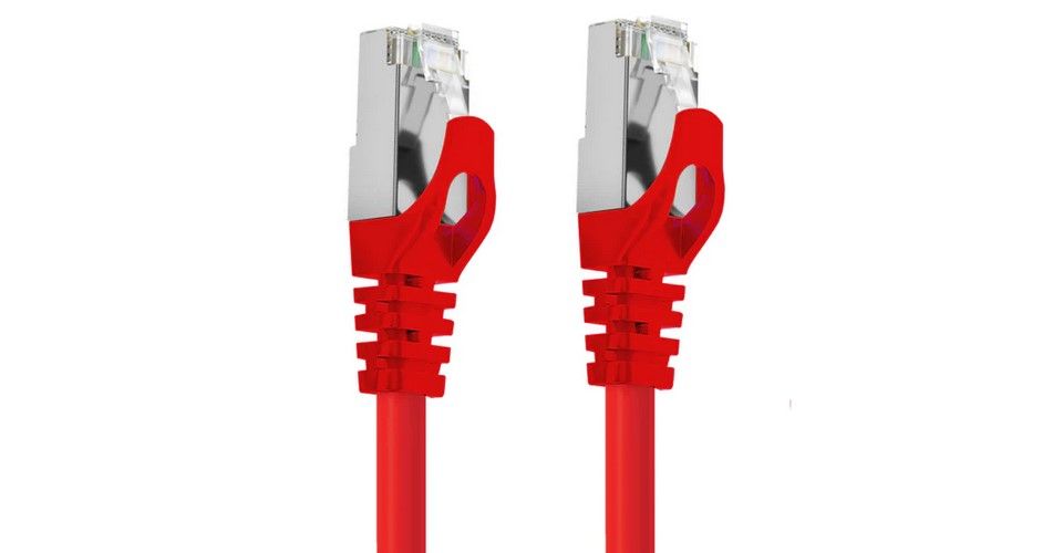 Cruxtec RS7-005-YE 0.5m CAT7 10GbE SF/FTP Triple Shielding Ethernet Cable - Red Feature 1