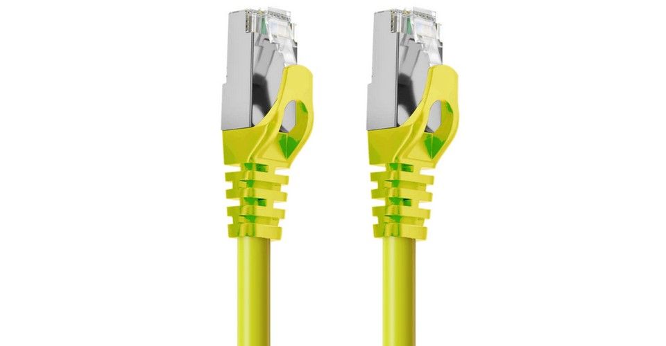 Cruxtec RS7-005-YE 0.5m CAT7 10GbE SF/FTP Triple Shielding Ethernet Cable - Yellow Feature 1