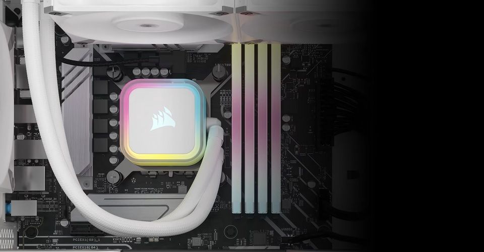 Corsair iCUE H150i RGB Elite 360mm AIO CPU Cooler - White Feature 5