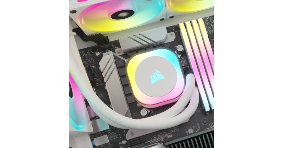 Corsair iCUE Link H150i RGB 360mm AIO CPU Cooler - White Feature 2