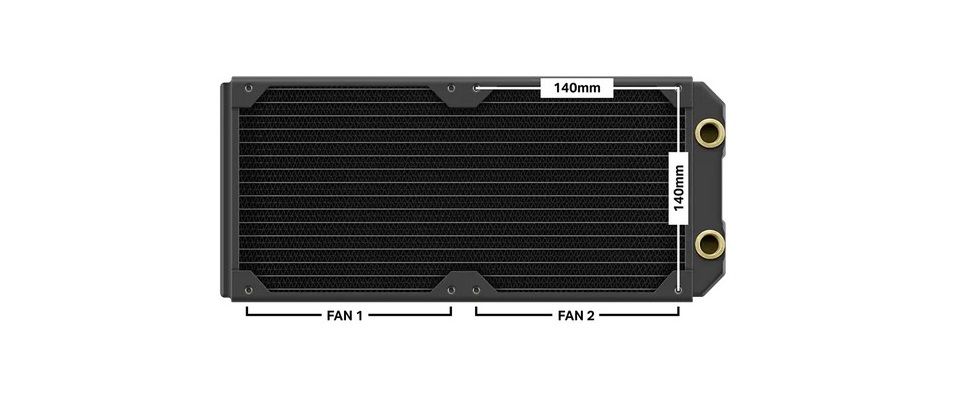 Corsair Hydro X Series XR5 280 NEO Water Cooling Radiator - Black Feature 1