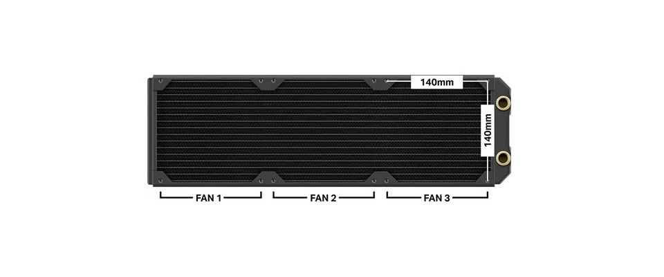 Corsair Hydro X Series XR5 420 NEO Water Cooling Radiator - Black Feature 1