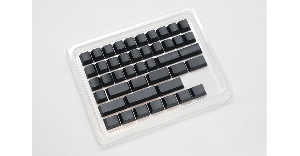 Ducky Cherry Profile PBT Single-Shot Non-Printed Blank Black Keycap Set - 132 Keys Feature 3