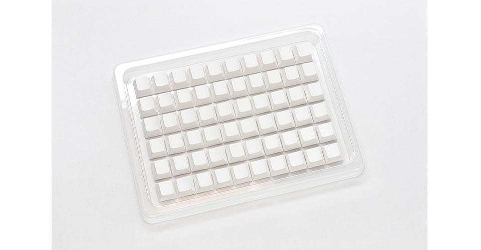 Ducky Cherry Profile PBT Single-Shot Non-Printed Blank White Keycap Set - 132 Keys Feature 2