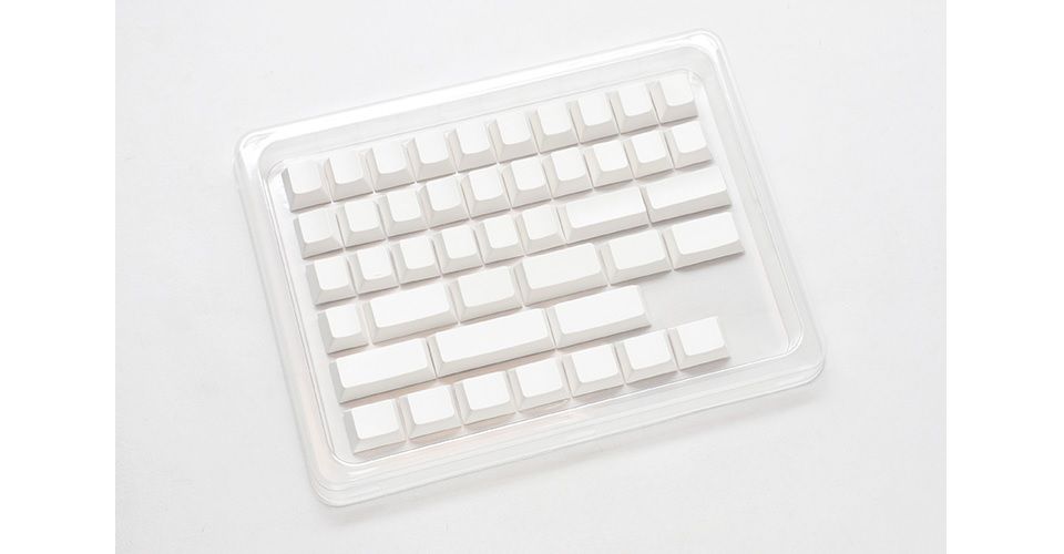 Ducky Cherry Profile PBT Single-Shot Non-Printed Blank White Keycap Set - 132 Keys Feature 3