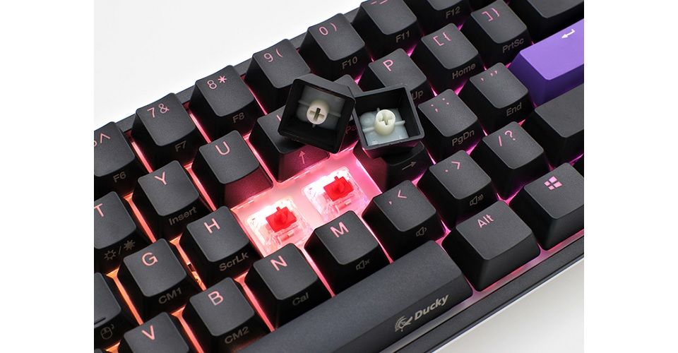 Ducky One 2 Mini Cherry MX Silent Black Switch RGB LED Seamless Double Shot PBT Mechanical Keyboard Feature 1