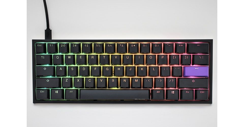 Ducky One 2 Mini Cherry MX Silent Black Switch RGB LED Seamless Double Shot PBT Mechanical Keyboard Feature 4