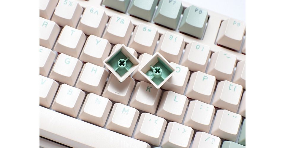 Ducky One 3 Cherry MX Black Switch Non LED Seamless Double Shot PBT Hot-Swappable Mechanical Keyboard - Matcha Feature 1