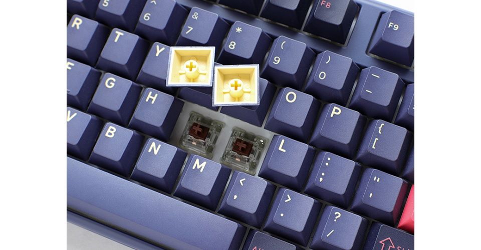 Ducky One 3 Cherry MX Brown Switch RGB LED Seamless Double Shot PBT Hot-Swappable Mechanical Keyboard - Cosmic Feature 1