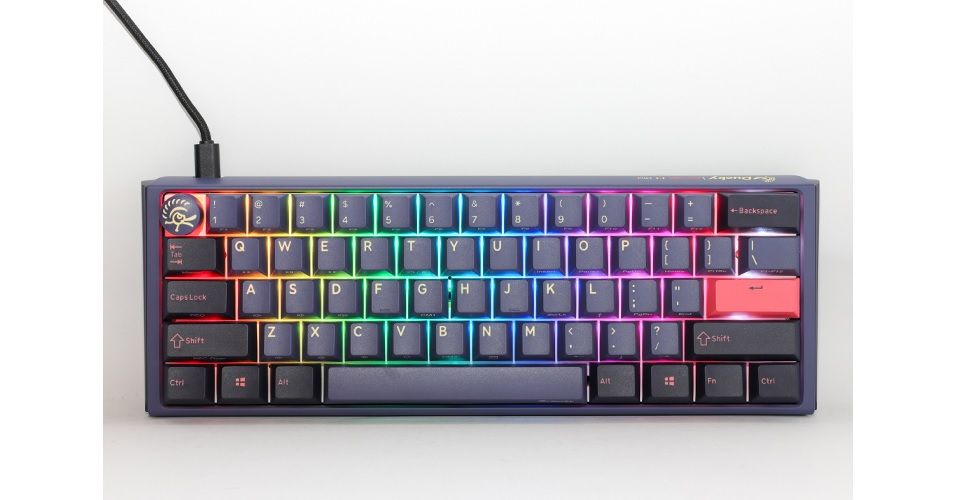 Ducky One 3 Mini Cherry MX Ergo Clear Switch PBT Seamless Double-Shot Keycaps RGB LED Hot-Swappable Mechanical Keyboard - Cosmic Feature 7