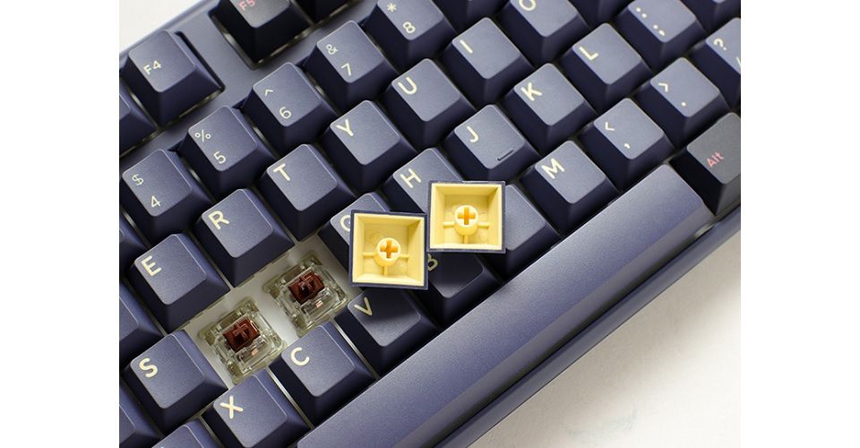 Ducky One 3 TKL Cherry MX Red Switch RGB LED Seamless Double Shot PBT Hot-Swappable Mechanical Keyboard - Cosmic Feature 1