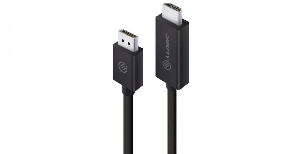 ALOGIC Elements Series 2m Male to Male Displayport to HDMI Cable - Black Feature 1