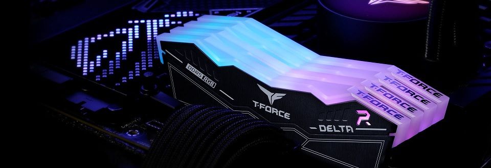 Team T-Force Delta RGB 32GBx2 6000MHz CL38 DDR5 Desktop Memory - Black Feature 1