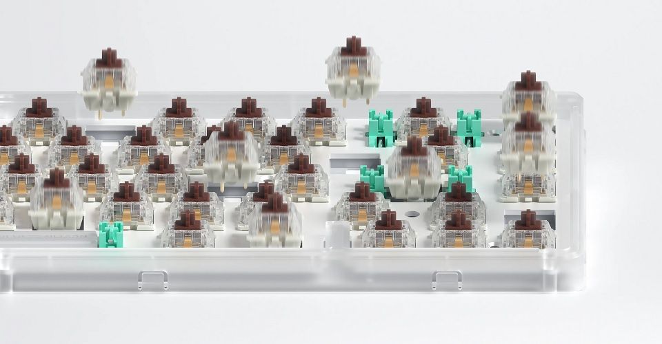 NuPhy Halo65 Brown Switch Hot-Swappable RGB Keyboard - Ionic White Feature 6