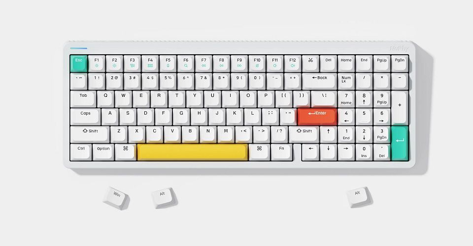 NuPhy Halo96 Brown Switch Hot-Swappable RGB Keyboard - Ionic White Feature 2
