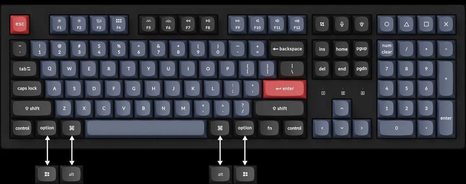 Keychron K10 Pro QMK/VIA RGB Backlit Red Switch Wireless Mechanical Keyboard - Black Feature 4