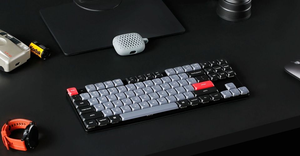 Keychron K1 Pro Low Profile Gateron Red Switch RGB Backlight Hot-Swappable Wireless Custom Mechanical Keyboard Feature 3