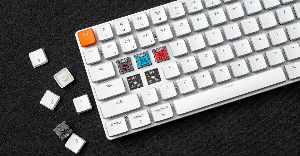 Keychron K3 Low-Profile Optical RGB Backlit Wireless/Wired Bluetooth Hot-Swappable 84 Keys Ultra Slim Blue Switch Mechanical Keyboard - White Feature 6