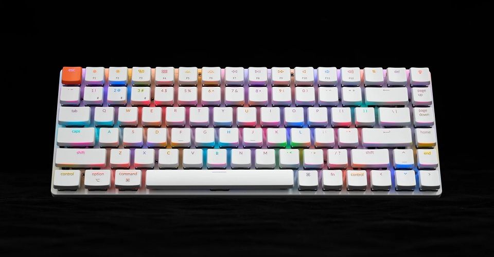 Keychron K3 Low-Profile Optical RGB Backlit Wireless/Wired Bluetooth Hot-Swappable 84 Keys Ultra Slim Blue Switch Mechanical Keyboard - White Feature 7