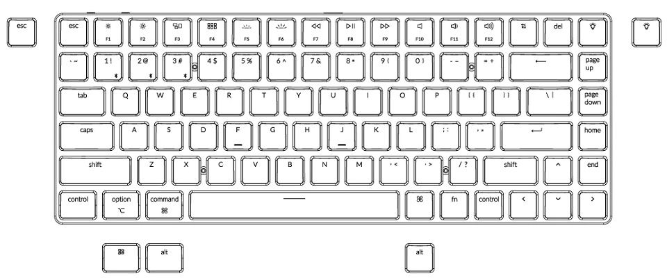 Keychron K3 Low-Profile Optical RGB Backlit Wireless/Wired Bluetooth Hot-Swappable 84 Keys Ultra Slim Brown Switch Mechanical Keyboard - White Feature 5