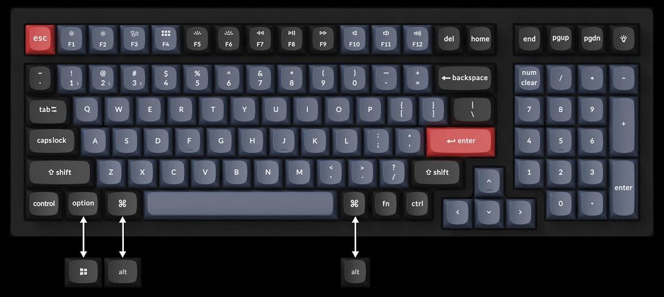 Keychron K4 Pro QMK/VIA Custom Mechanical Keyboard, Programmable Macro Wireless Bluetooth 5.1/Wired USB Keyboard with Hot-Swappable RGB Back並行輸入品 : Keychron K4 Pro 96% Layout Wireless QMK⁄VIA Custom
