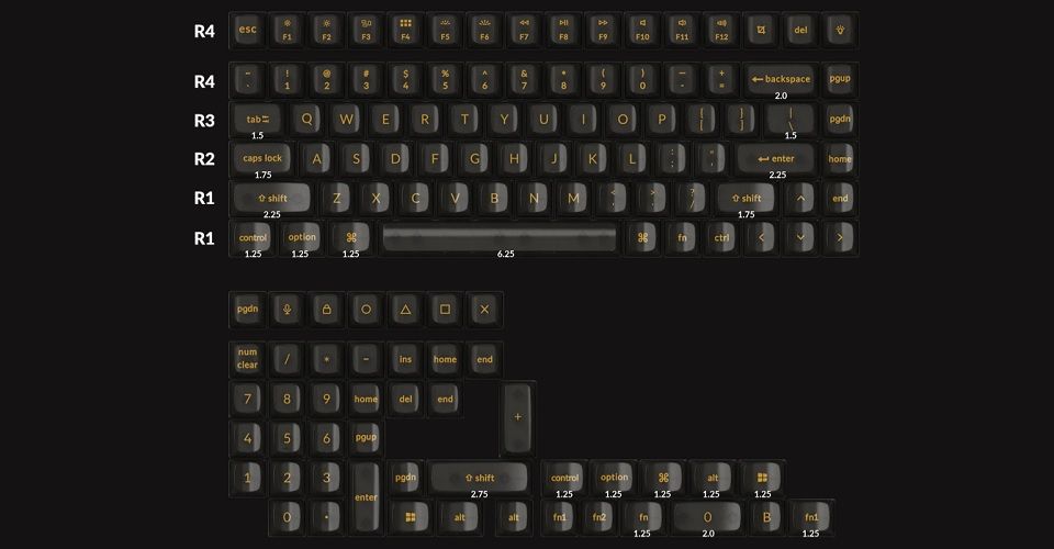 Keychron OSA 137 Keys Full Set Keycap Set - Black Transparent Feature 2