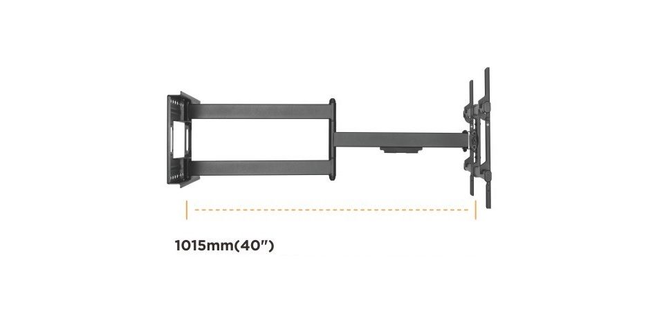 Brateck Extra Long Arm Full-Motion TV Wall Mount - Black Feature 1