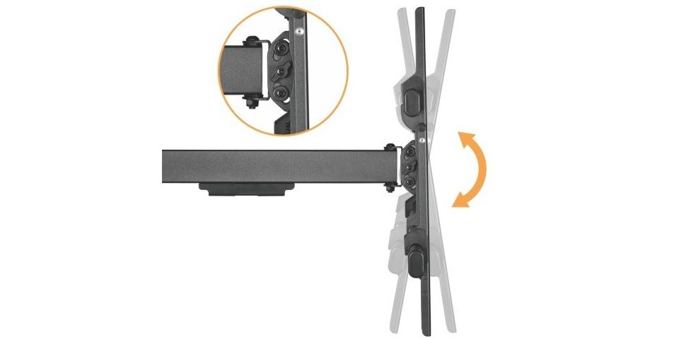 Brateck Extra Long Arm Full-Motion TV Wall Mount - Black Feature 3