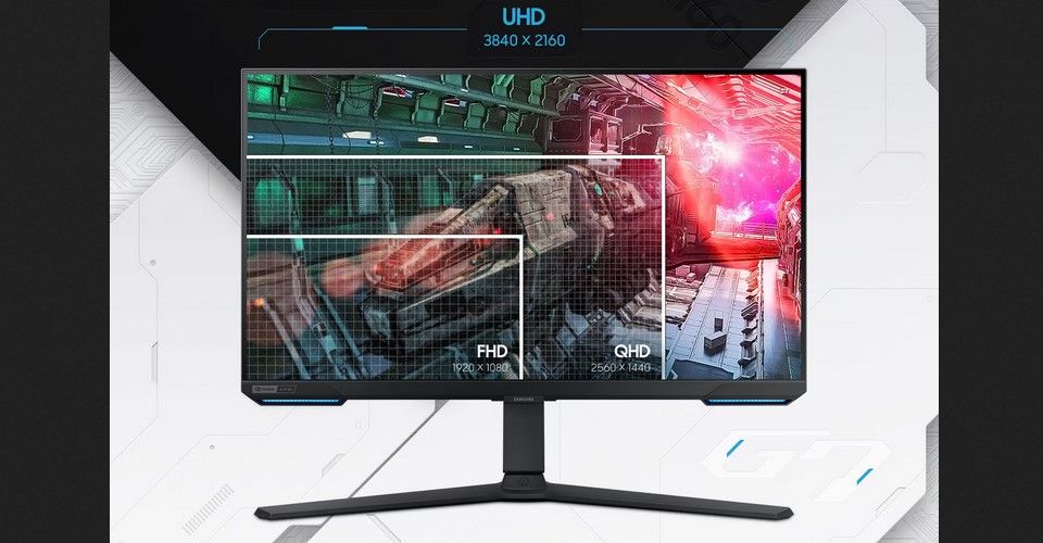 Samsung Odyssey G70B UHD 32-inch Gaming Monitor - Black Feature 2