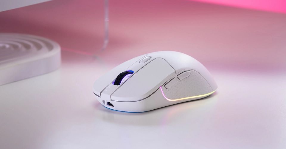 Keychron M3 Wireless / Bluetooth RGB Light Optical Mouse for Mac - White Feature 4