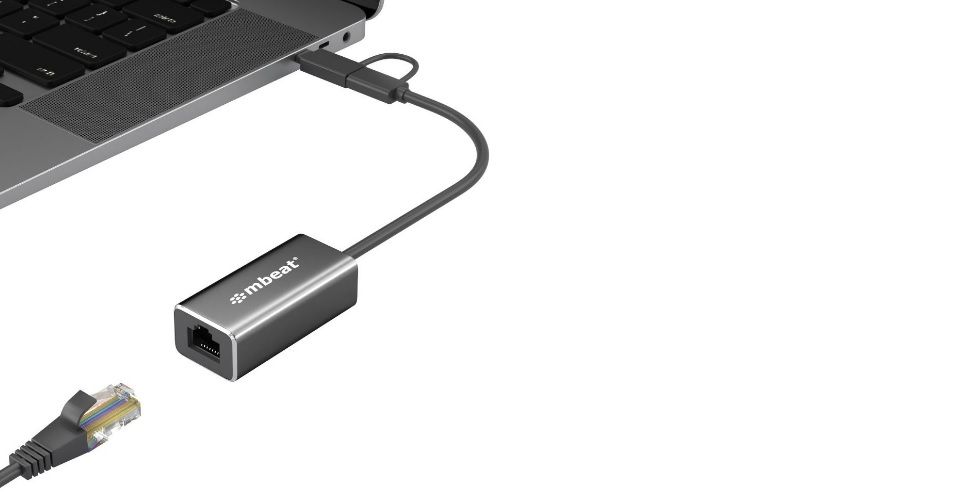mbeat USB 3.1 Gigabit LAN Adapter with USB-C Converter Feature 3