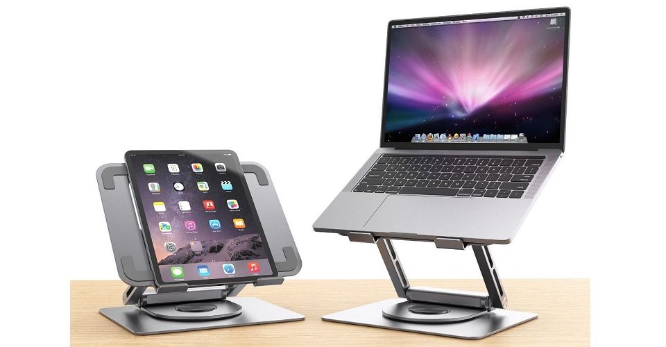 mbeat Stage S12 Rotating Laptop Stand with USB-C Docking Station Feature 2