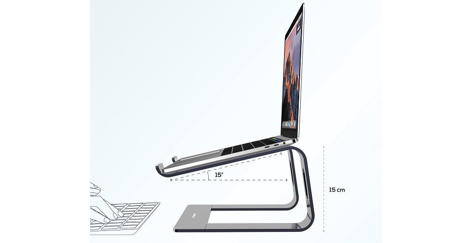 mbeat Stage S1 Elevated Laptop Stand Upto 16-inch Laptop - Space Grey Feature 2