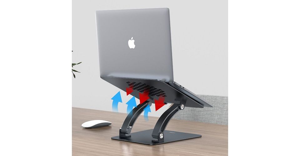 mbeat Stage S6 Adjustable Elevated Laptop and MacBook Stand - Space Grey Feature 2