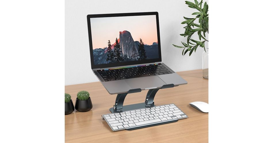 mbeat Stage S6 Adjustable Elevated Laptop and MacBook Stand - Space Grey Feature 4