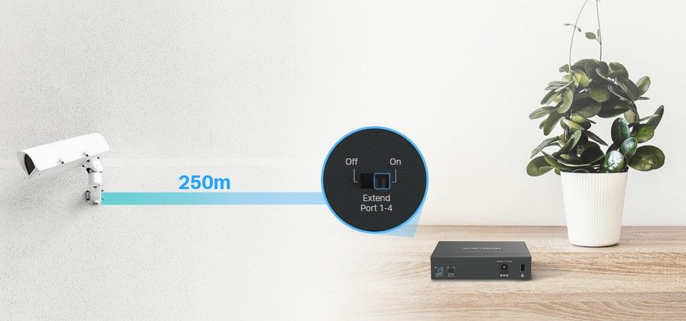 Mercusys 5-Port Gigabit Desktop Switch with 4-Port PoE+ Feature 2