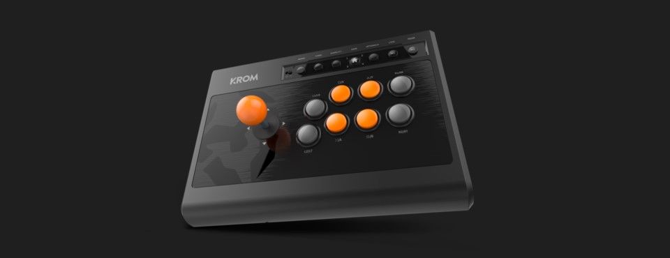 KROM Kumite Multi-Platform Fighting Stick - Black/Orange Feature 1