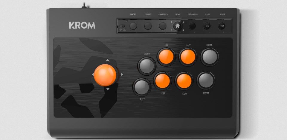 KROM Kumite Multi-Platform Fighting Stick - Black/Orange Feature 4