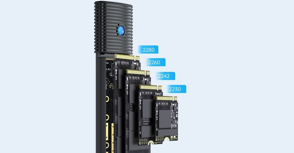 Buy Orico M.2 NGFF NVMe/SATA SSD Enclosure [ORICO-PWDM2-G2-BK-EP
