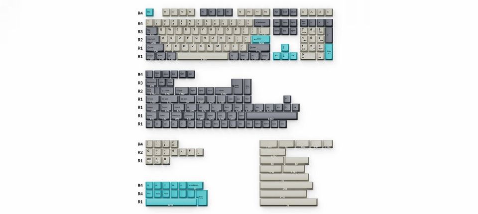 Keychron Cherry Profile Double-Shot PBT Full Set Keycaps - Dolch Blue Feature 5