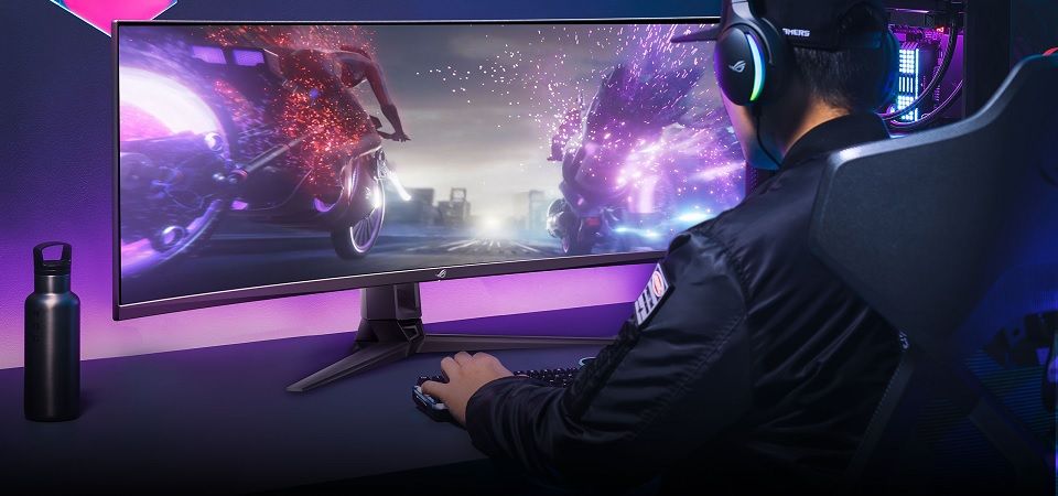 ASUS PG49WCD ROG Swift 32:9 144Hz QD-OLED 49-inch Curved Monitor Feature 1