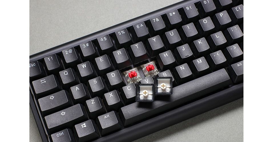 Ducky ProjectD Tinker 65 Cherry MX Blue Switch OEM Profile PBT Seamless Double-Shot Keycaps RGB LED Hot-Swappable Keyboard Feature 2