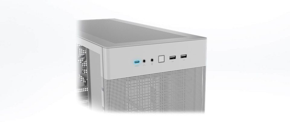 ASUS Prime AP201 MicroATX Tempered Glass Case - White Feature 7