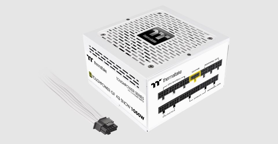 Thermaltake Toughpower GF A3 1050W 80+ Gold PCIe Gen5 ATX 3.0 Fully Modular PSU - Snow White Feature 2