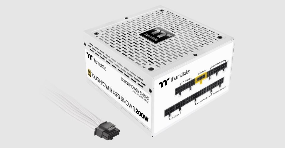 Thermaltake Toughpower GF3 1200W 80+ Gold PCIe Gen5 ATX 3.0 Fully Modular PSU - Snow White Feature 2